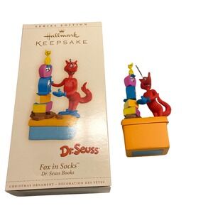 Hallmark Keepsake Dr Seuss Fox in Socks Christmas Ornament with‎ 
Box Collector